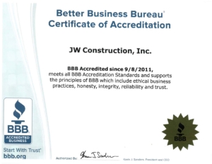 JW Construction, Inc. - BBB Accredited since 2011
